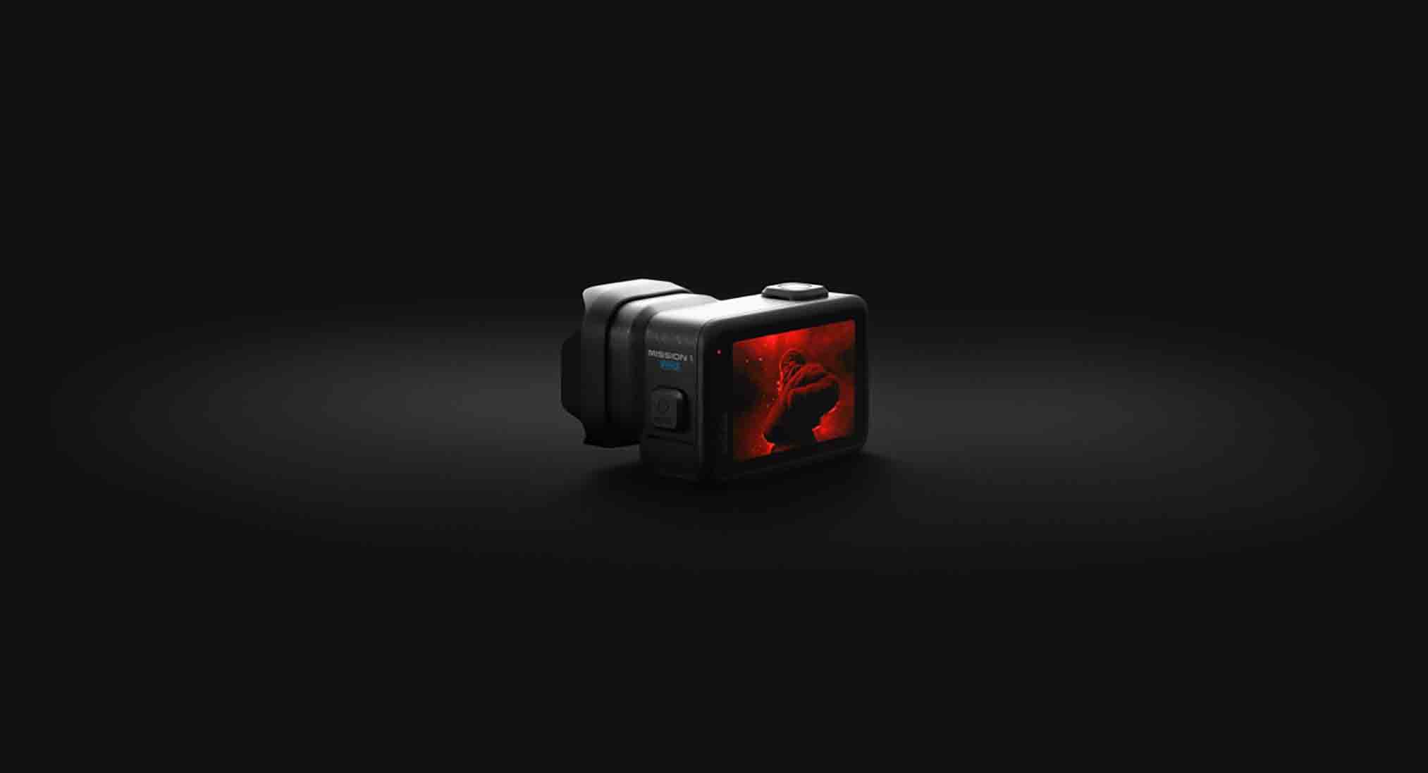 GoPro Mission 1 camera used for outdoor filmmaking and action recording