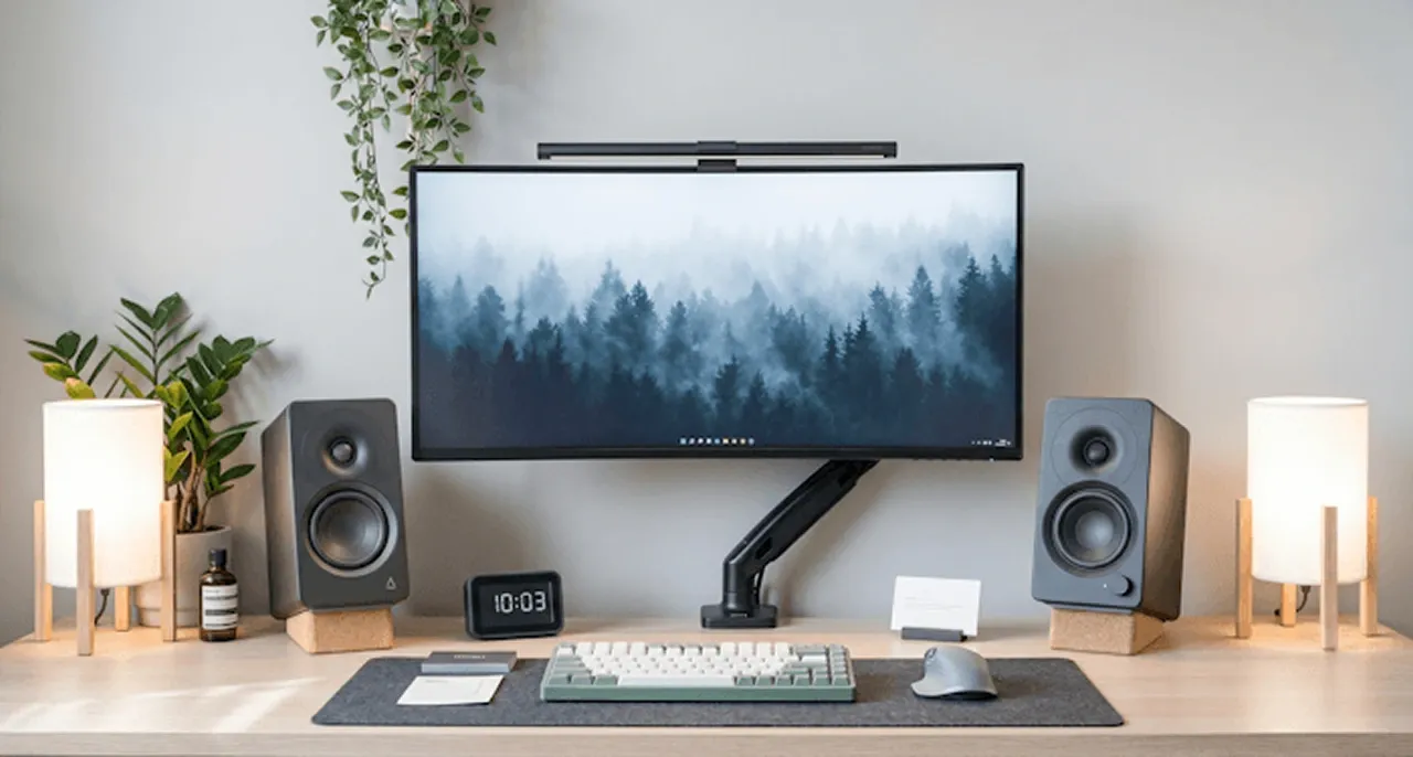 Creative XF1 desktop speakers with 72W RMS output, Bluetooth 6.0 connectivity, and Hi-Res Audio support in black finish.