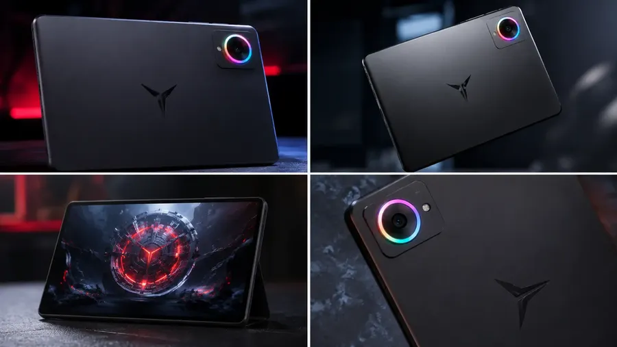 Lenovo Legion gaming tablet concept with RGB light ring around the 50MP rear camera showcased ahead of its official announcement