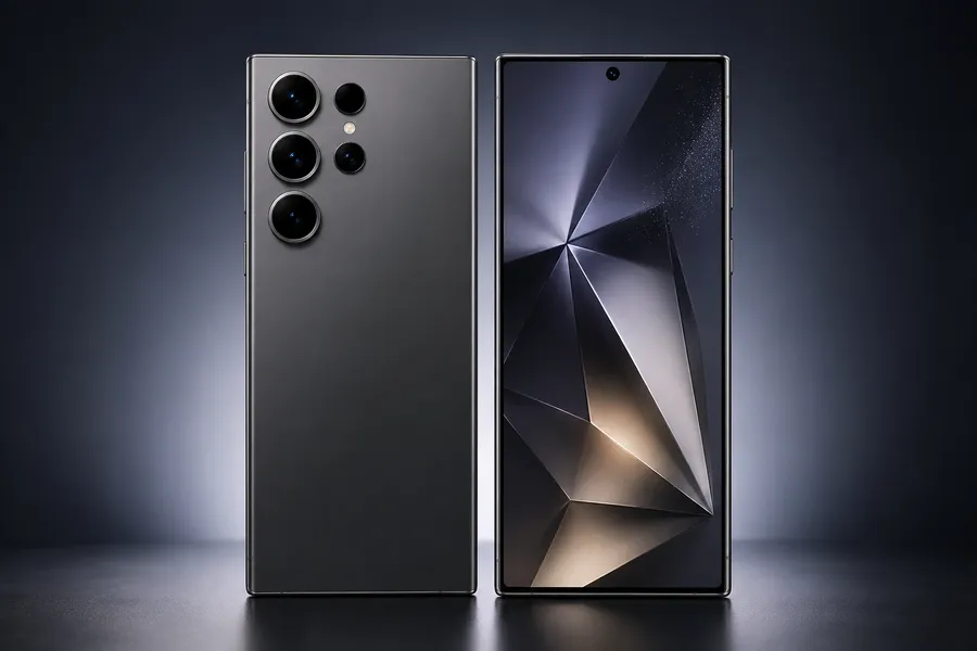 Samsung Galaxy Ultra concept highlighting battery life, fast charging, camera, performance, and Galaxy AI upgrade options