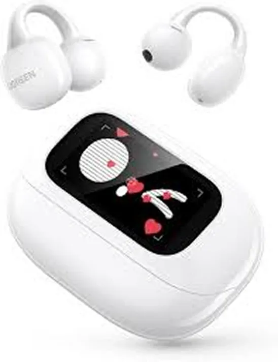 UGREEN HiTune S6 Pro open-ear wireless earbuds with charging case and companion app interface