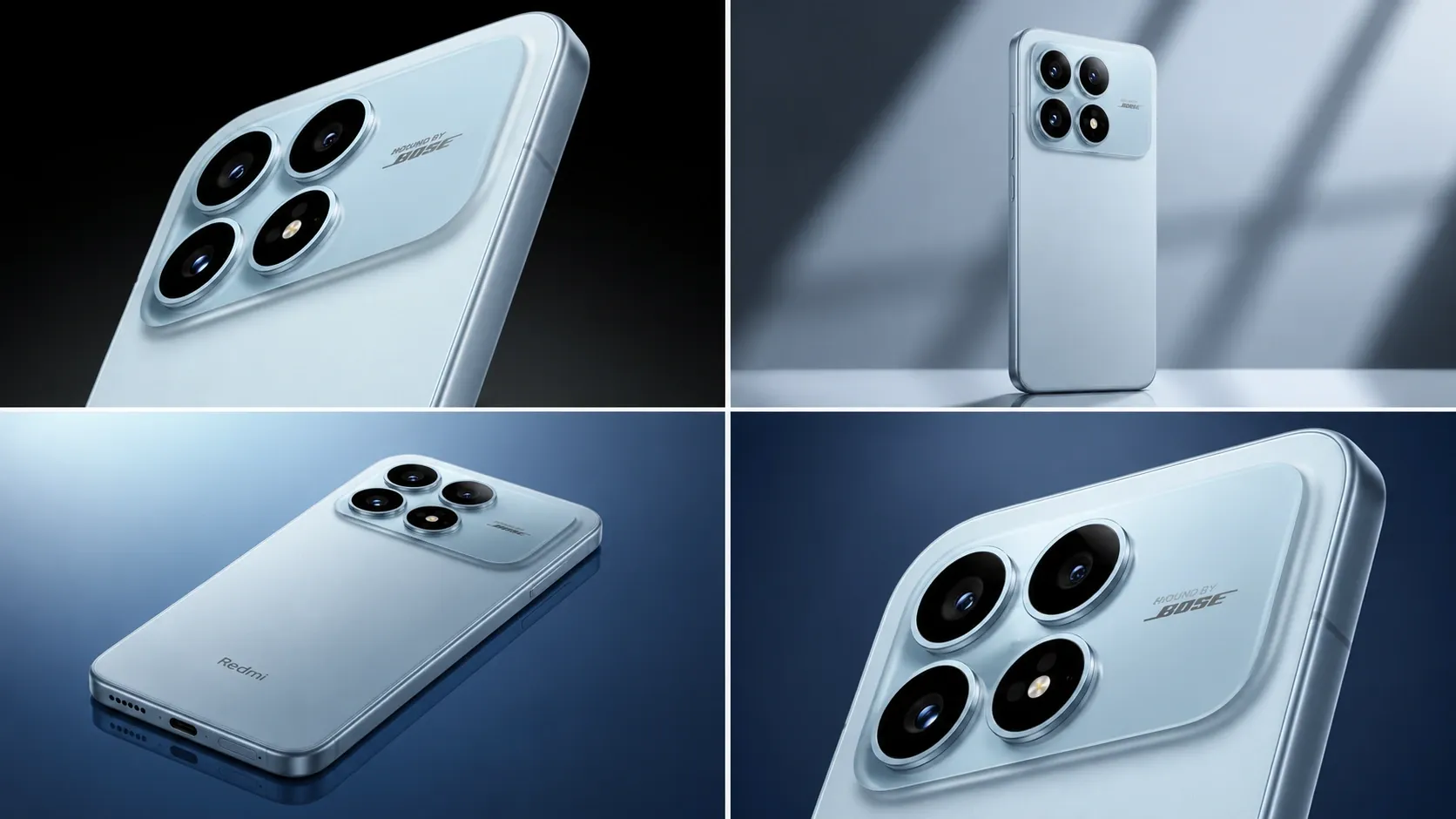 REDMI K100 series smartphone render highlighting the reported 6.59-inch and 6.9-inch displays, Snapdragon 8 Elite 5 chipset, HyperOS 4, and up to a 9,000mAh battery following network certification in China.
