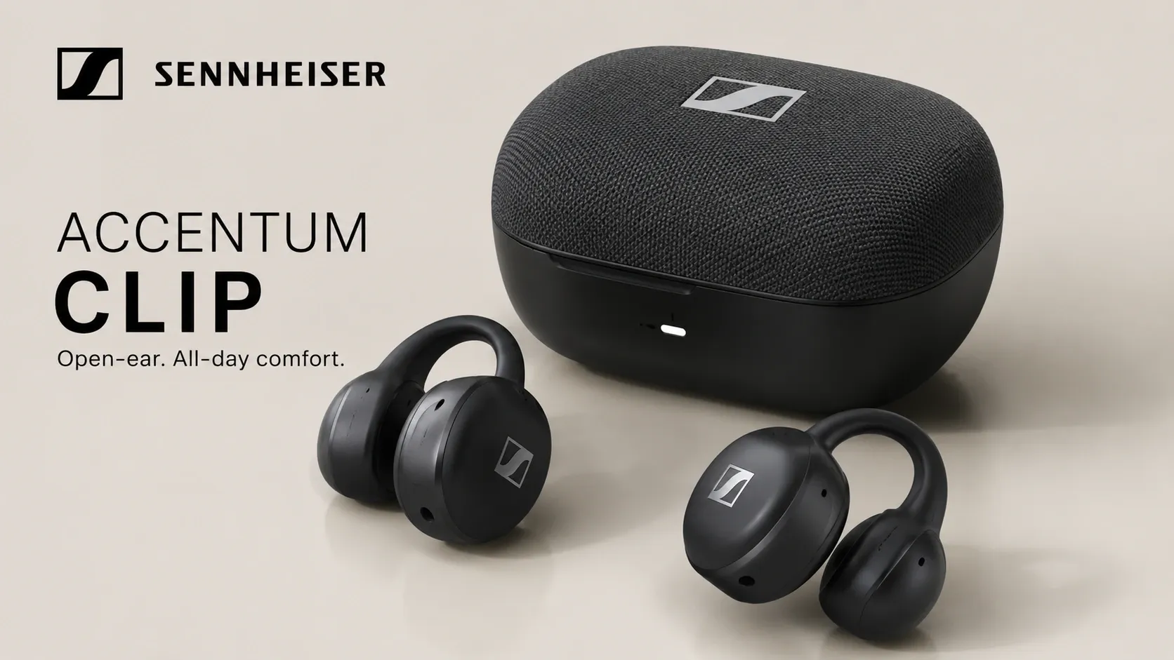 Sennheiser Accentum Clip open-ear wireless earbuds with 12mm drivers, Bluetooth 6.0 and LDAC audio support