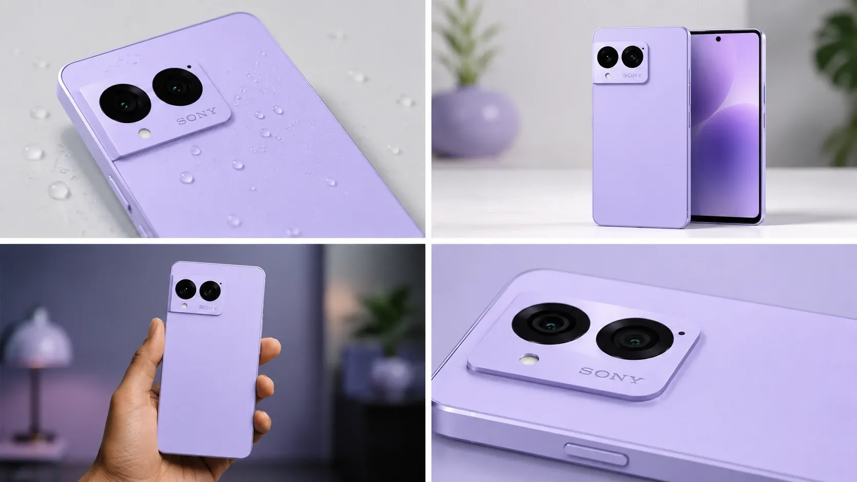 Fan-made Sony Xperia 10 VIII concept render showing a redesigned rear camera module and flat-edge smartphone design