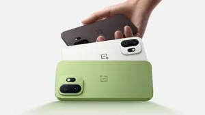 OnePlus 15T smartphone showing dual camera design, 165Hz OLED display and compact flagship build